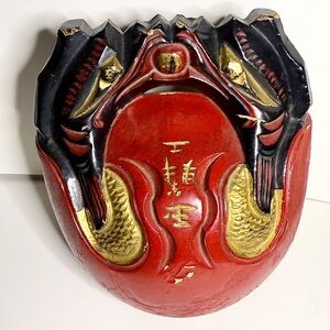 Antique wooden Japanese Mokugyo Drum, fish